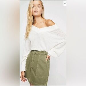 Free People south side white oversize thermal